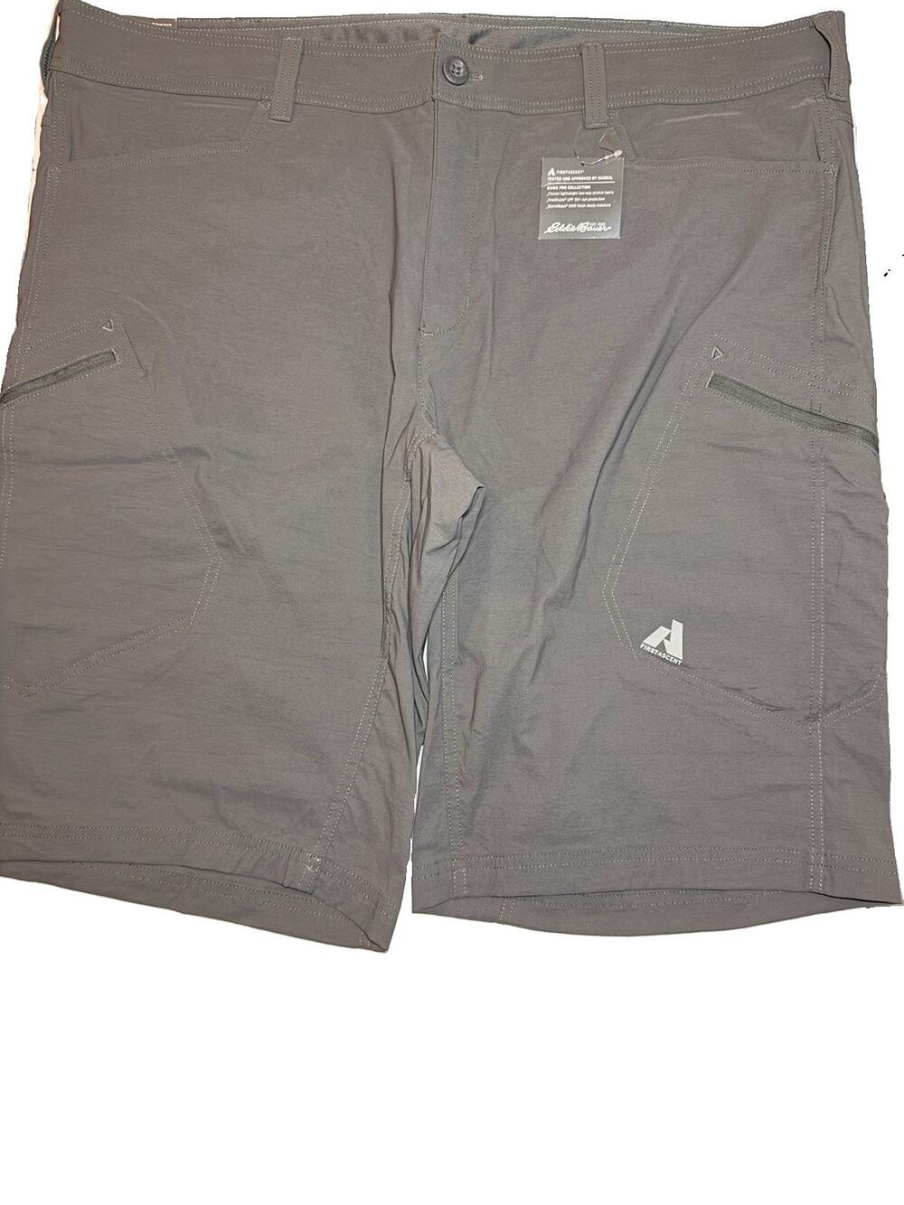 Eddie Bauer Men’s First Ascent Guide Pro Shorts Gray 44 Tall